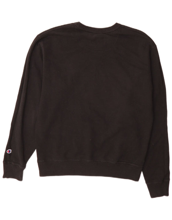 Champion Mens Sweatshirt Jumper Medium Black Cotton