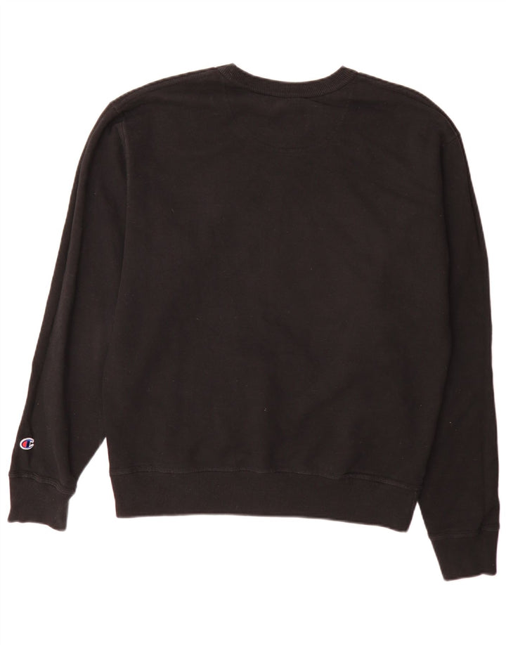 Champion Mens Sweatshirt Jumper Medium Black Cotton