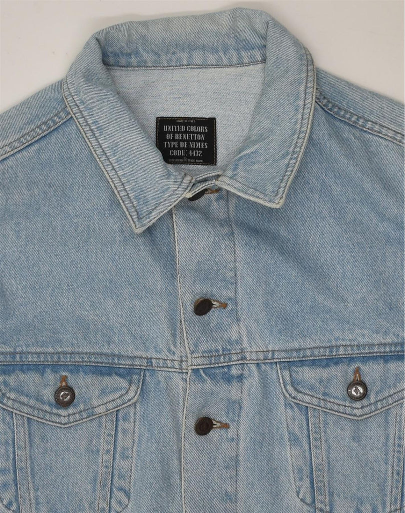 BENETTON Mens Denim Jacket UK 42 XL Blue Cotton | Vintage Benetton | Thrift | Second-Hand Benetton | Used Clothing | Messina Hembry 