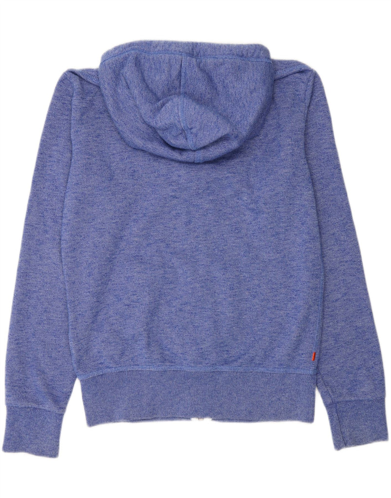 SUPERDRY Mens Zip Hoodie Sweater Small Blue Cotton Vintage Superdry and Second-Hand Superdry from Messina Hembry 