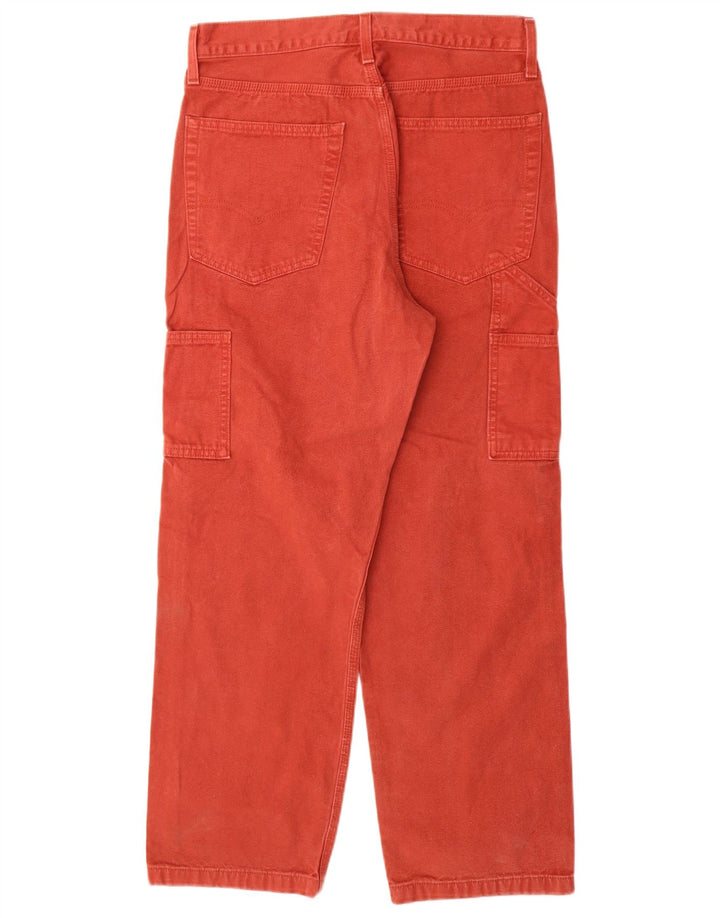 Levi's Mens Cargo Straight Jeans W30 L30 Red Cotton