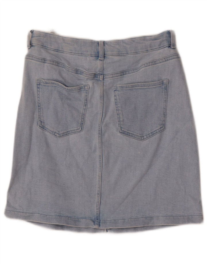 Marks & Spencer Womens Denim Skirt UK 8 Small W26  Blue Cotton