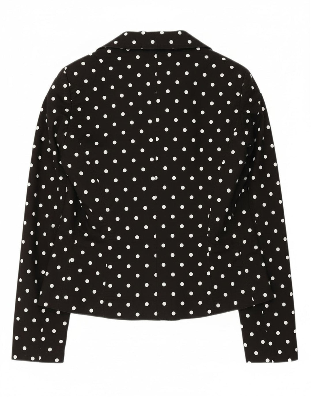 Phard Womens 2 Button Blazer Jacket UK 12 Medium Black Polka Dot Cotton