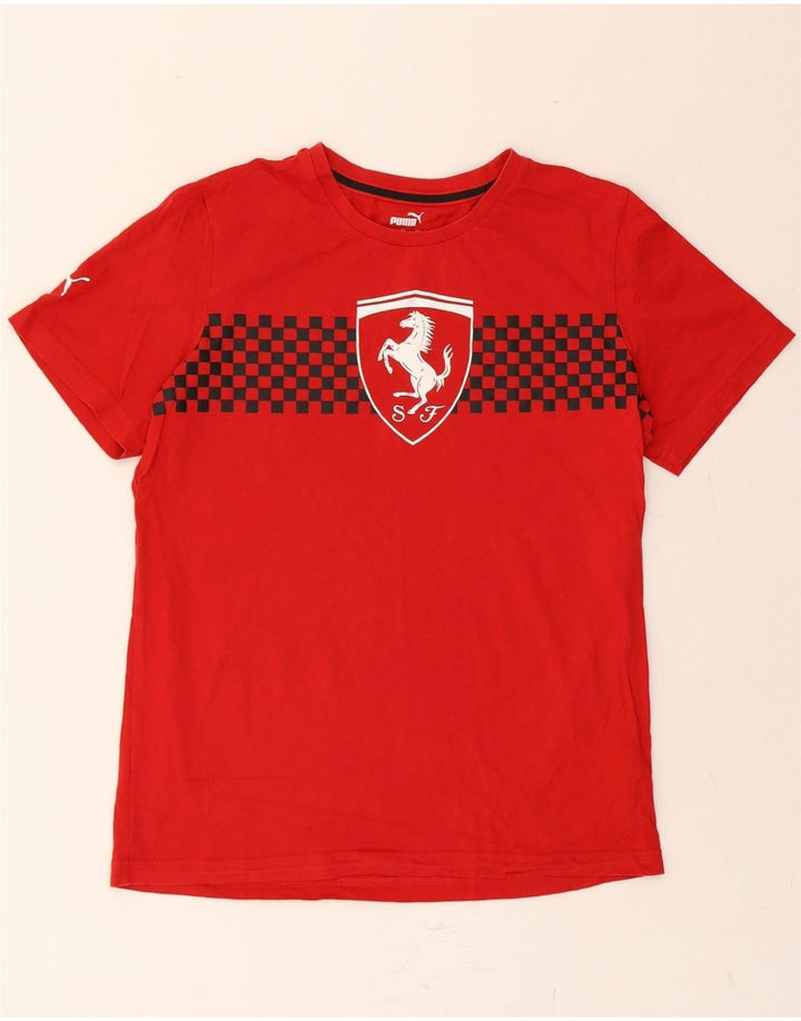 PUMA Mens Graphic T-Shirt Top Medium Red Cotton Vintage Puma and Second-Hand Puma from Messina Hembry 