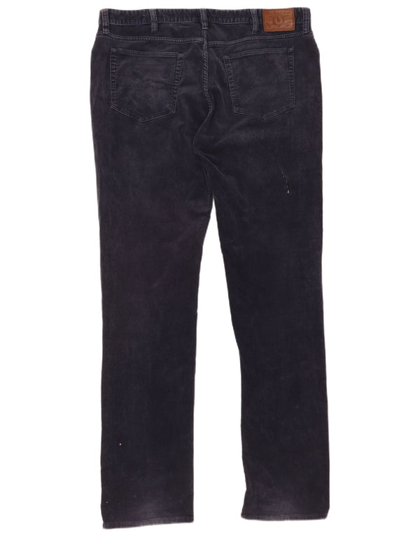 Polo Ralph Lauren Mens Straight Corduroy Trousers W36 L34 Navy Blue Cotton