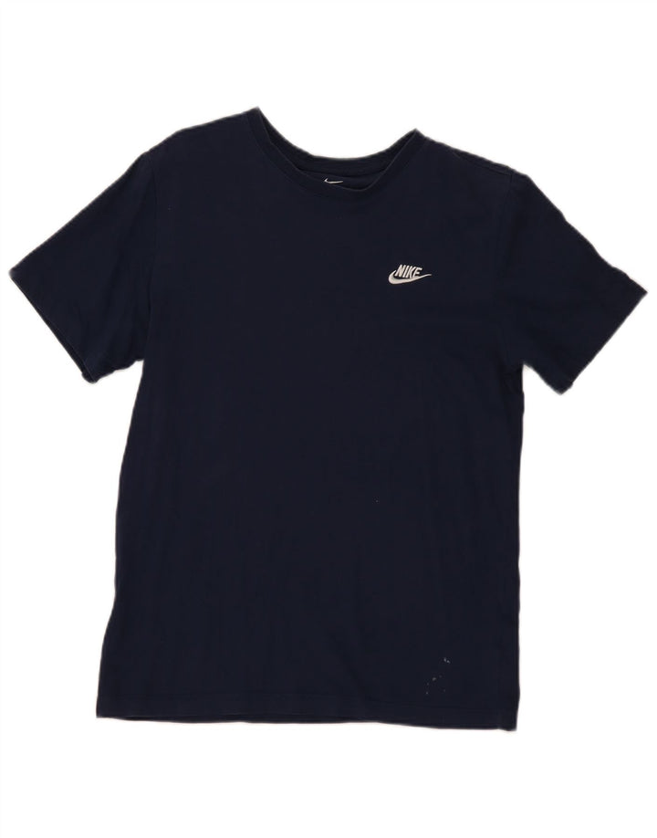 Nike Mens T-Shirt Top Medium Navy Blue Cotton