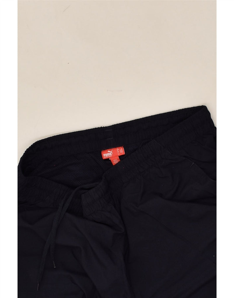 PUMA Mens Tracksuit Trousers Large Navy Blue Polyester | Vintage Puma | Thrift | Second-Hand Puma | Used Clothing | Messina Hembry 