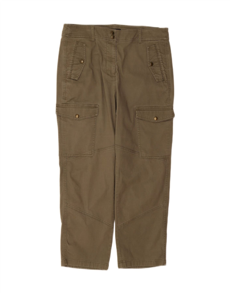 J. CREW Womens Straight Cargo Trousers US 12 Large W32 L26 Grey Cotton Vintage J. Crew and Second-Hand J. Crew from Messina Hembry 