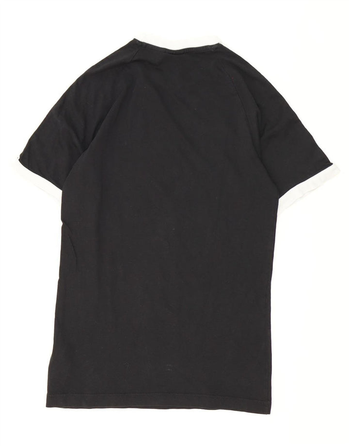 Adidas Mens T-Shirt Top Small Black Cotton
