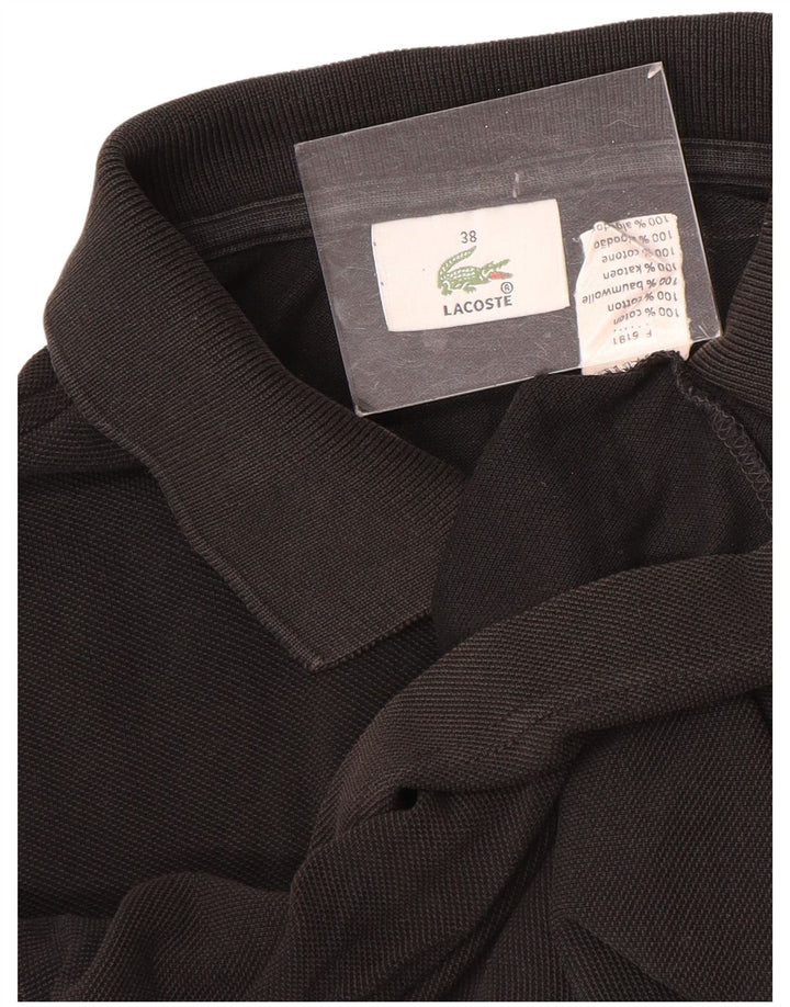Lacoste Womens Shirt Blouse Size 38 Medium Black Cotton