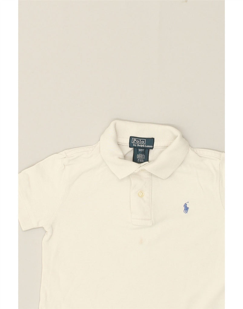 POLO RALPH LAUREN Boys Polo Shirt 2-3 Years Off White Cotton | Vintage Polo Ralph Lauren | Thrift | Second-Hand Polo Ralph Lauren | Used Clothing | Messina Hembry 