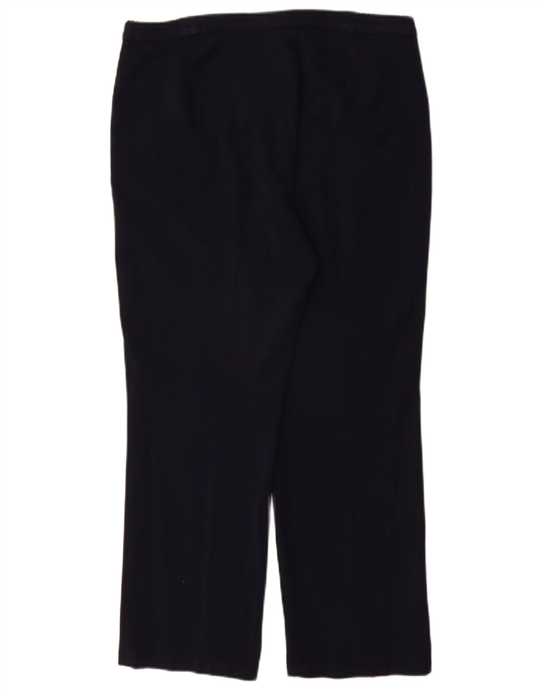 Marks & Spencer Womens Straight Casual Trousers W32 L28 Navy Blue Polyester