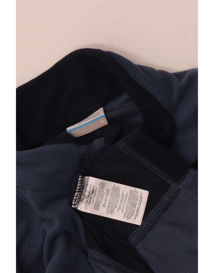 Columbia Mens Zip Neck Fleece Jumper Medium Blue Colourblock