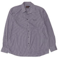 PIERRE CARDIN Mens Regular Fit Shirt 2XL Blue Gingham Polyester