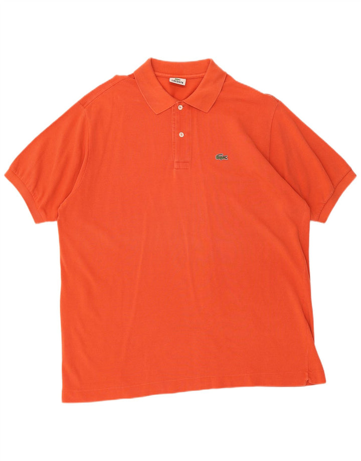 Lacoste Mens Polo Shirt Size 6 XL Orange Cotton