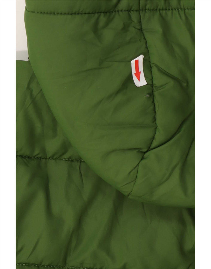 White Stuff Girls Hooded Padded Coat 9-10 Years Green Polyester
