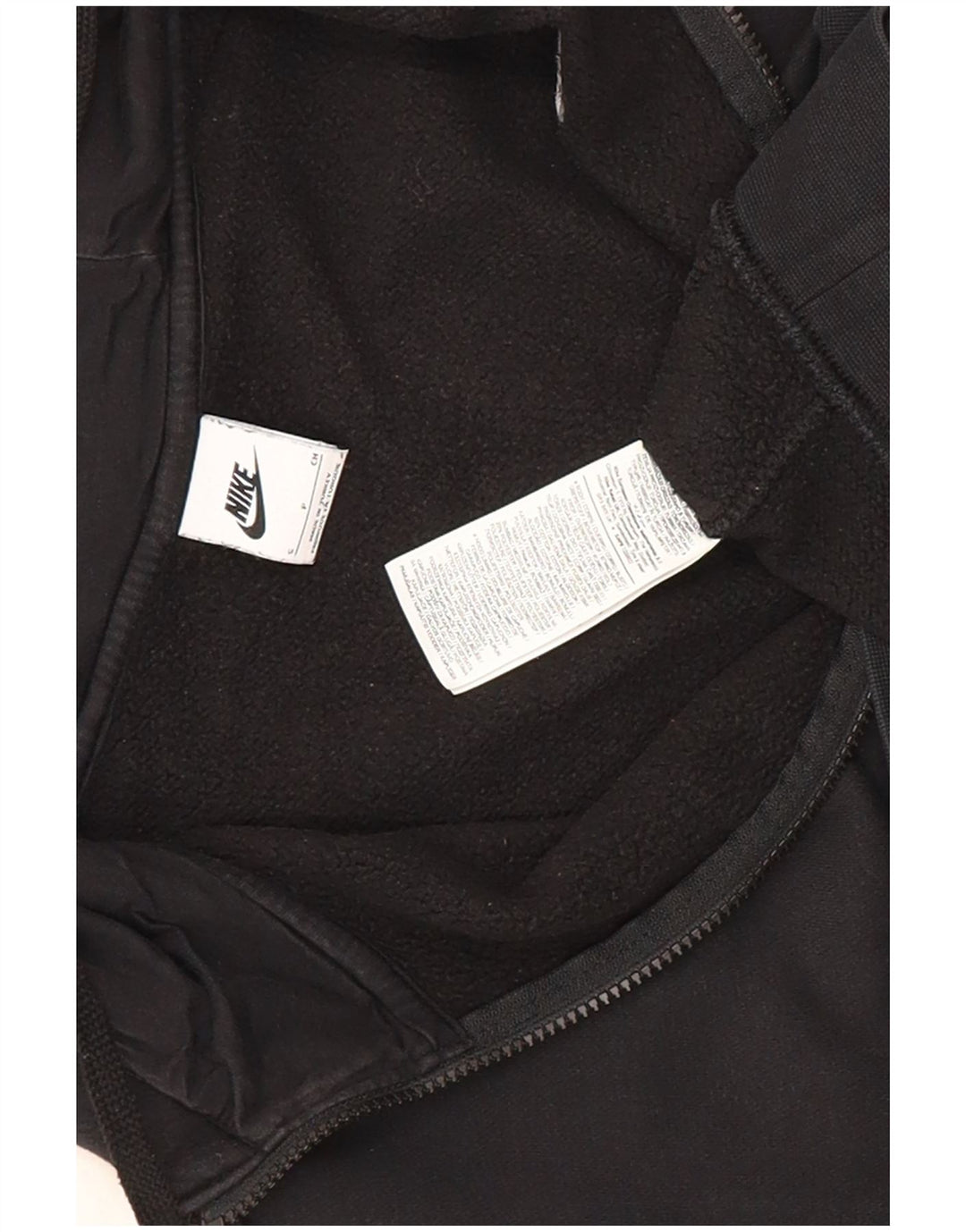 Nike Mens Zip Hoodie Sweater Small Black Cotton