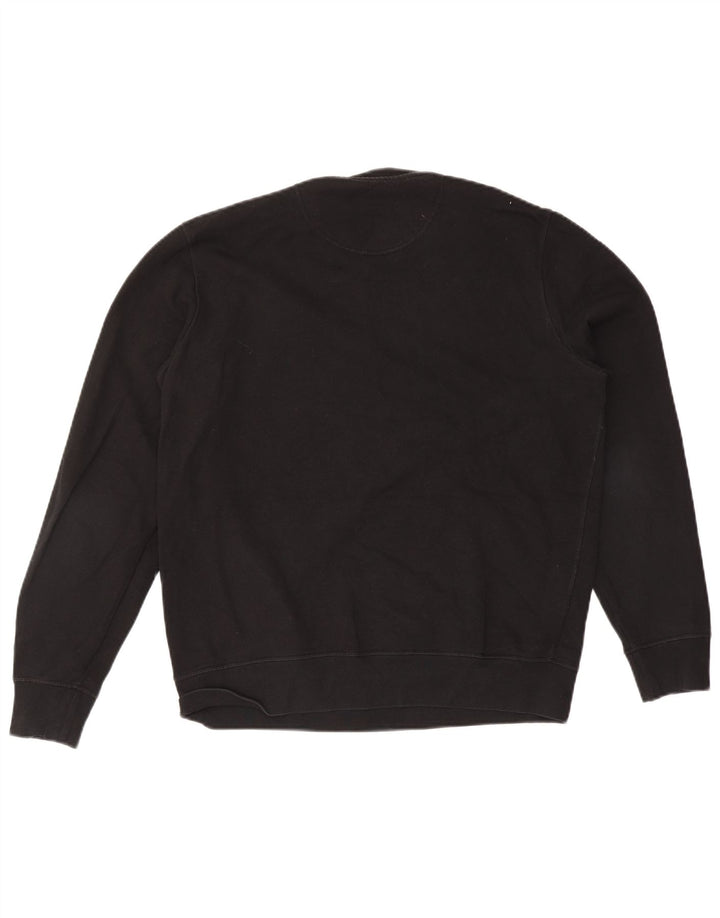 Barbour Mens Graphic Sweatshirt Jumper Large Black Cotton