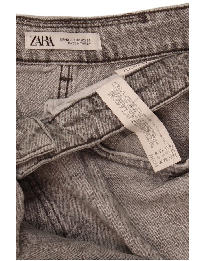 Zara Mens Distressed Slim Jeans EU 42 Large W32 L31 Grey Cotton