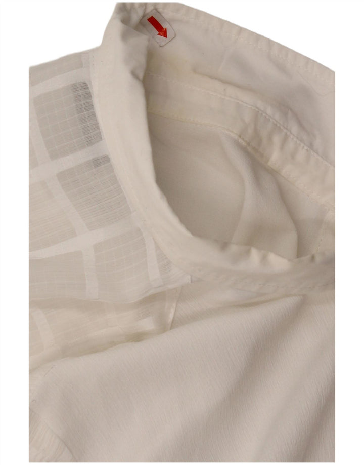 DESIGUAL Womens Longline Shirt Blouse UK 16 Large White