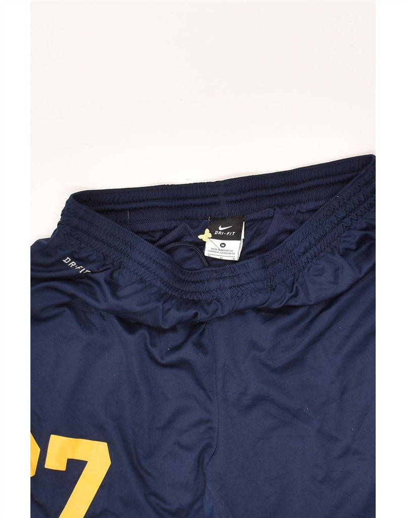 NIKE Mens Dri Fit Graphic Sport Shorts Medium Navy Blue | Vintage Nike | Thrift | Second-Hand Nike | Used Clothing | Messina Hembry 