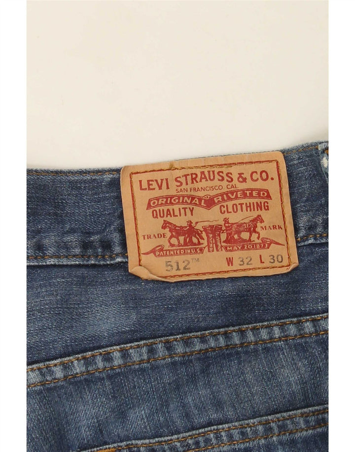 Levi's Mens 512 Bootcut Jeans W32 L30 Blue Cotton