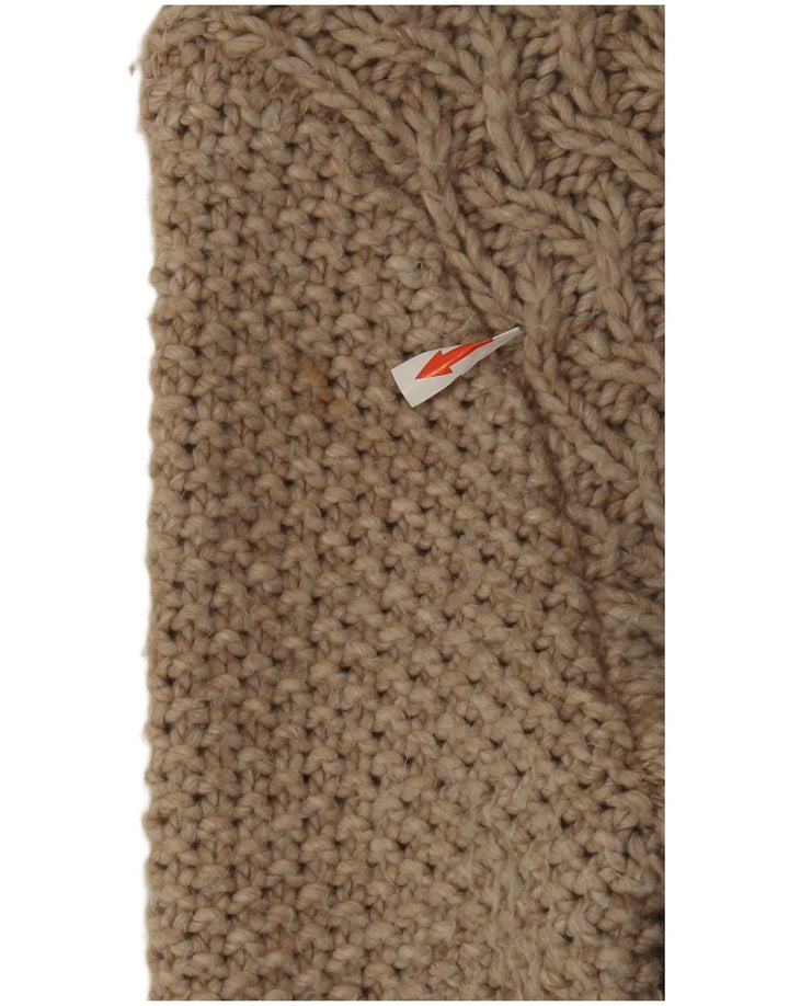 Marks & Spencer Womens Cardigan Sweater UK 14 Medium Brown Acrylic