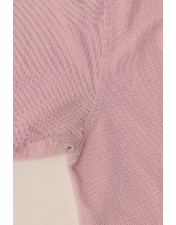 Reebok Mens Polo Shirt Medium Pink Cotton