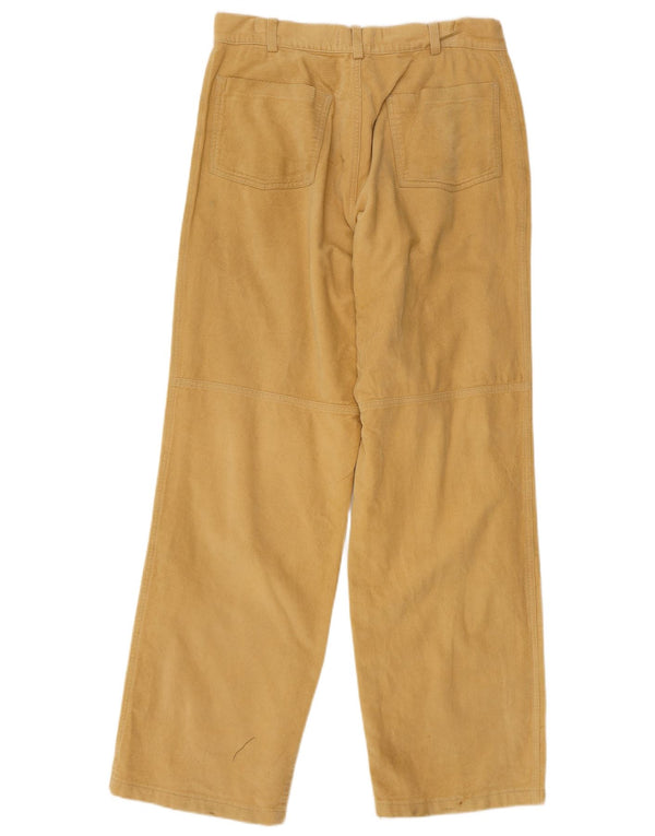 ALVIERO MARTINI Mens Graphic Straight Corduroy Trousers W30 L31 Beige