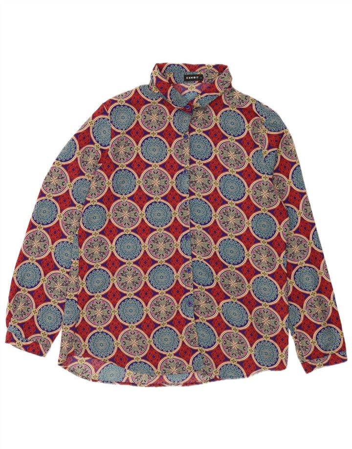 Exibit Womens Shirt Blouse UK 14 Large Multicoloured Geometric Polyester