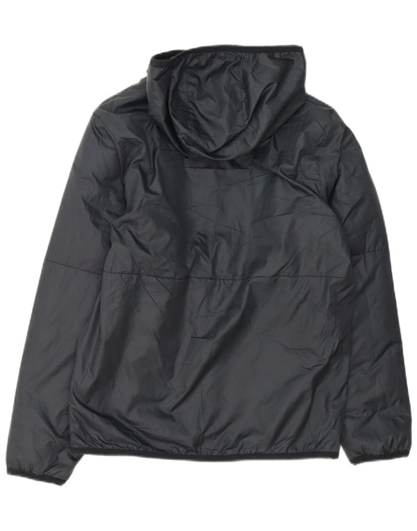 Nike Boys Hooded Rain Jacket 12-13 Years Large Black Polyester