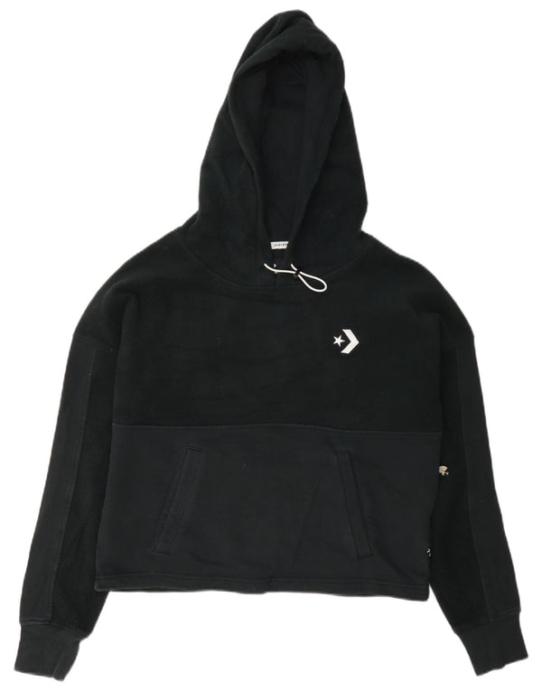 Converse Womens Oversized Hoodie Jumper UK 10 Small Navy Blue Polyester