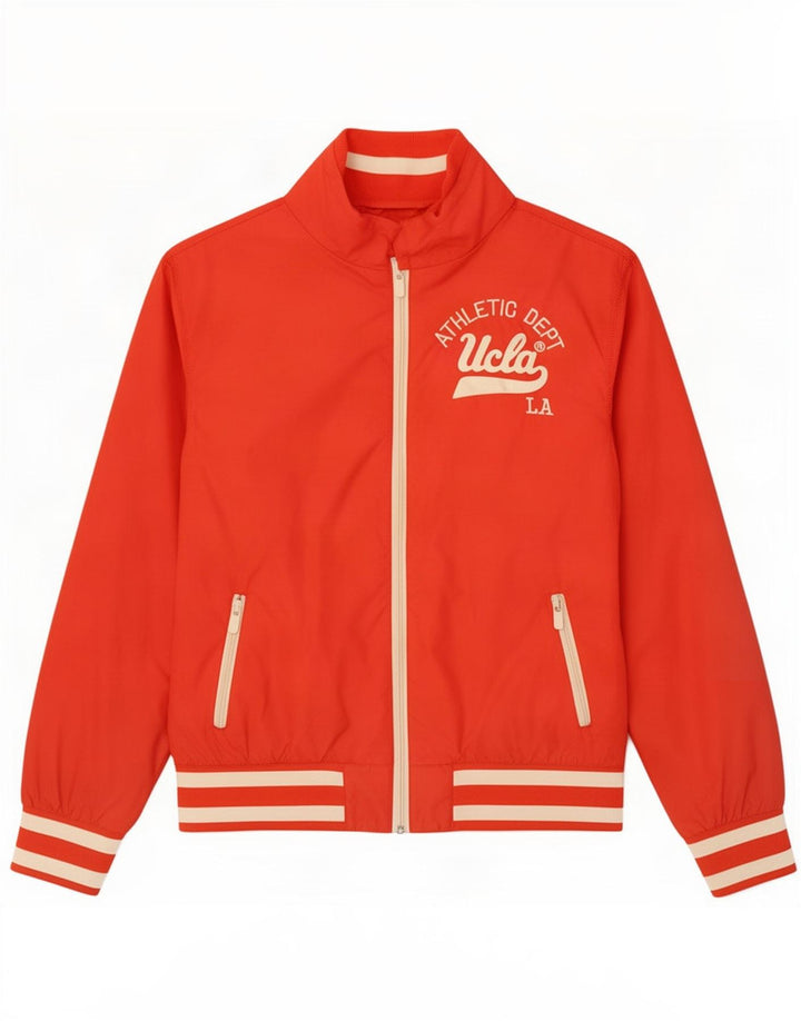 UCLA Mens Los Angeles Tracksuit Top Jacket Small Red Nylon