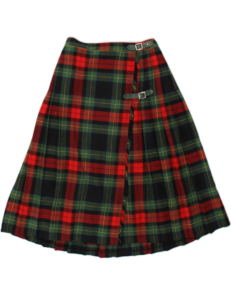 VINTAGE Girls Wrap Skirt 12-13 Years W25  Red Plaid Acrylic | Vintage Vintage | Thrift | Second-Hand Vintage | Used Clothing | Messina Hembry 
