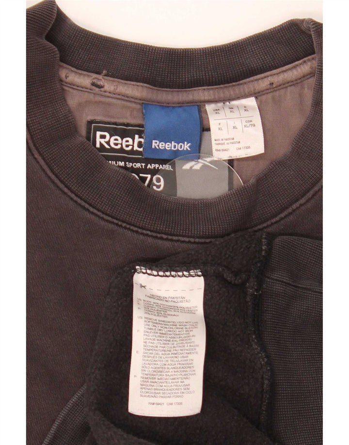 Reebok Mens Sweatshirt Jumper XL Black Cotton