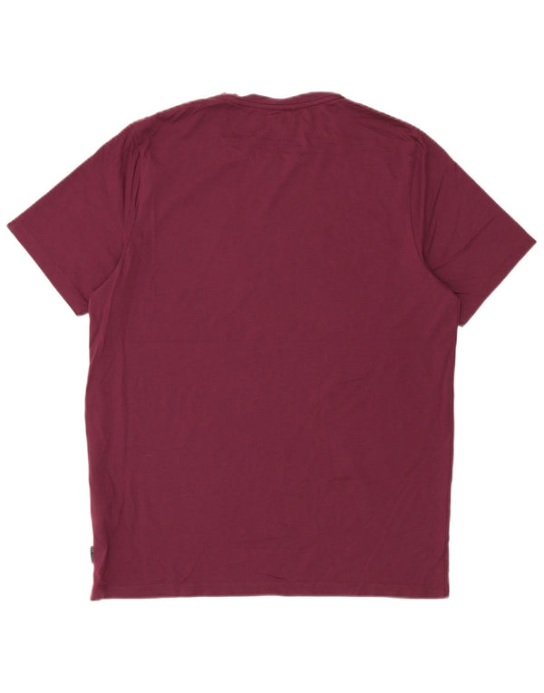 Ted Baker Mens Graphic T-Shirt Top Size 4 Large Maroon Cotton