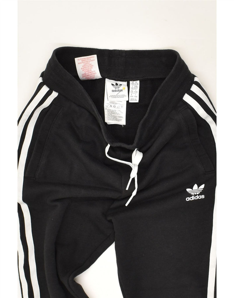 ADIDAS Boys Tracksuit Trousers Joggers 7-8 Years Black Cotton | Vintage Adidas | Thrift | Second-Hand Adidas | Used Clothing | Messina Hembry 