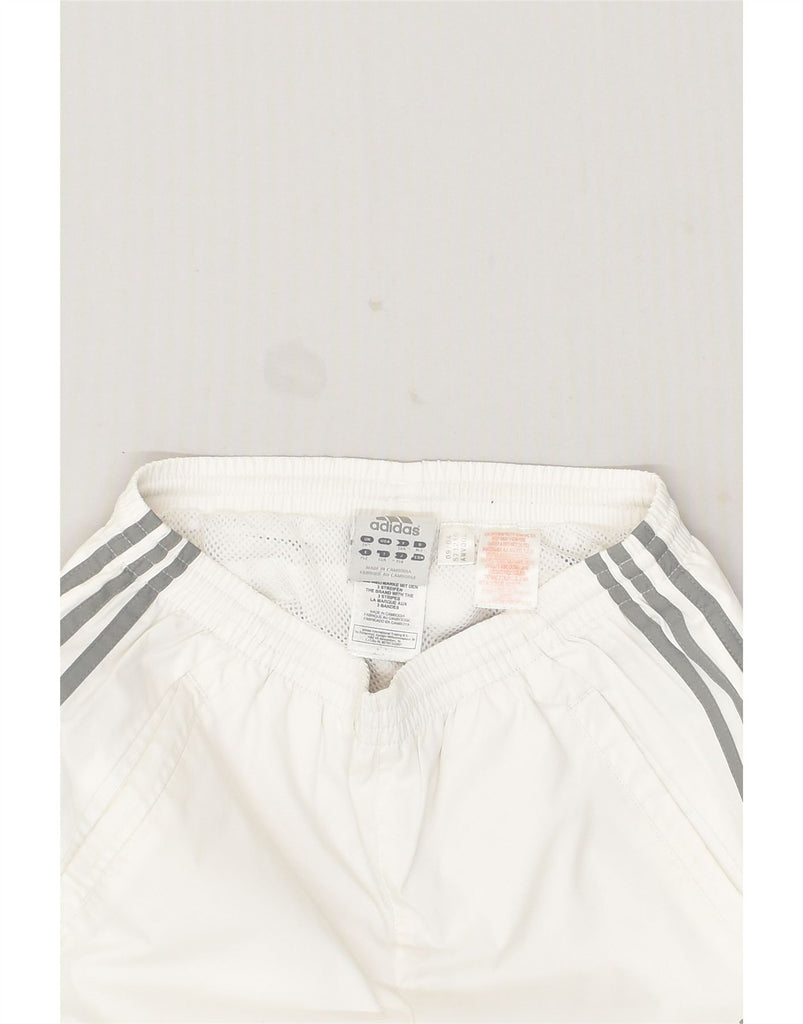 ADIDAS Boys Capri Tracksuit Trousers 11-12 Years White Polyester | Vintage Adidas | Thrift | Second-Hand Adidas | Used Clothing | Messina Hembry 