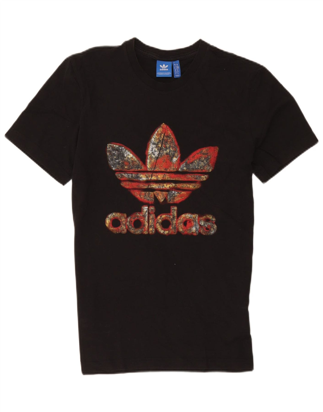 Adidas Mens Graphic T-Shirt Top Medium Black Cotton