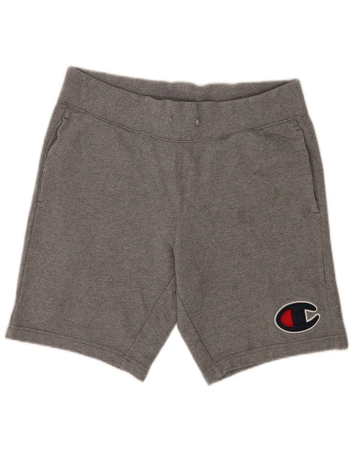 Champion Mens Graphic Sport Shorts Medium Grey Cotton