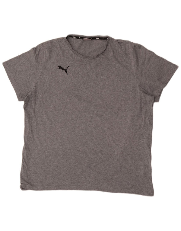 Puma Mens T-Shirt Top 2XL Grey Cotton