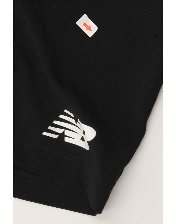 New Balance Mens Graphic Sport Shorts Large  Black Polyester
