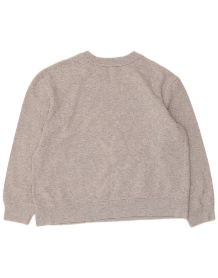 Marks & Spencer Womens Graphic Sweatshirt Jumper UK 16 Large Grey Cotton