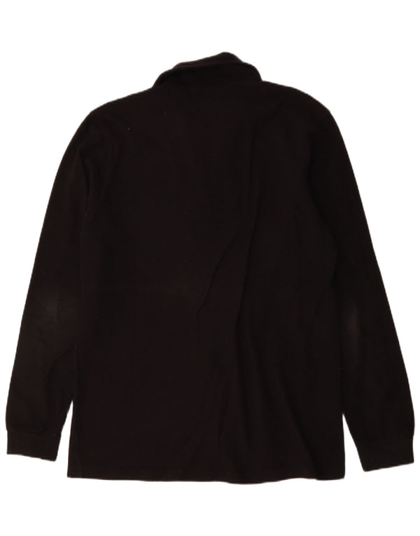 Champion Mens Zip Neck Fleece Jumper 2XL Black Polyester
