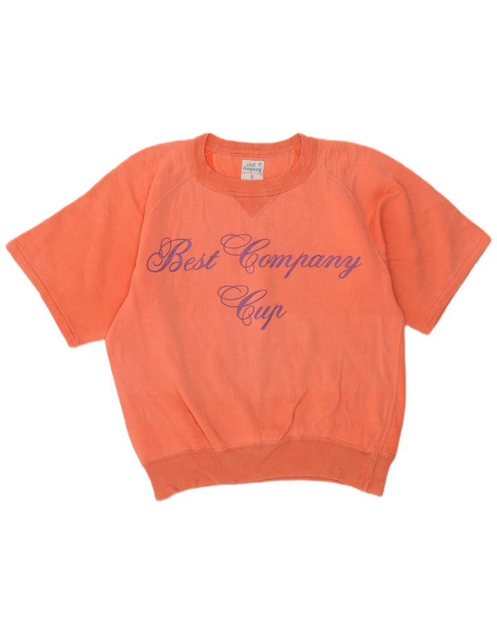Best Company Womens Oversized Graphic Sweatshirt Jumper UK 10 Small Orange