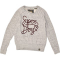 SUPERDRY Womens Sweatshirt Jumper UK 10 Small Grey Flecked Cotton | Vintage Superdry | Thrift | Second-Hand Superdry | Used Clothing | Messina Hembry 