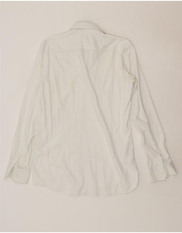 HUGO BOSS Mens Slim Fit Shirt Size 41 Medium White Cotton