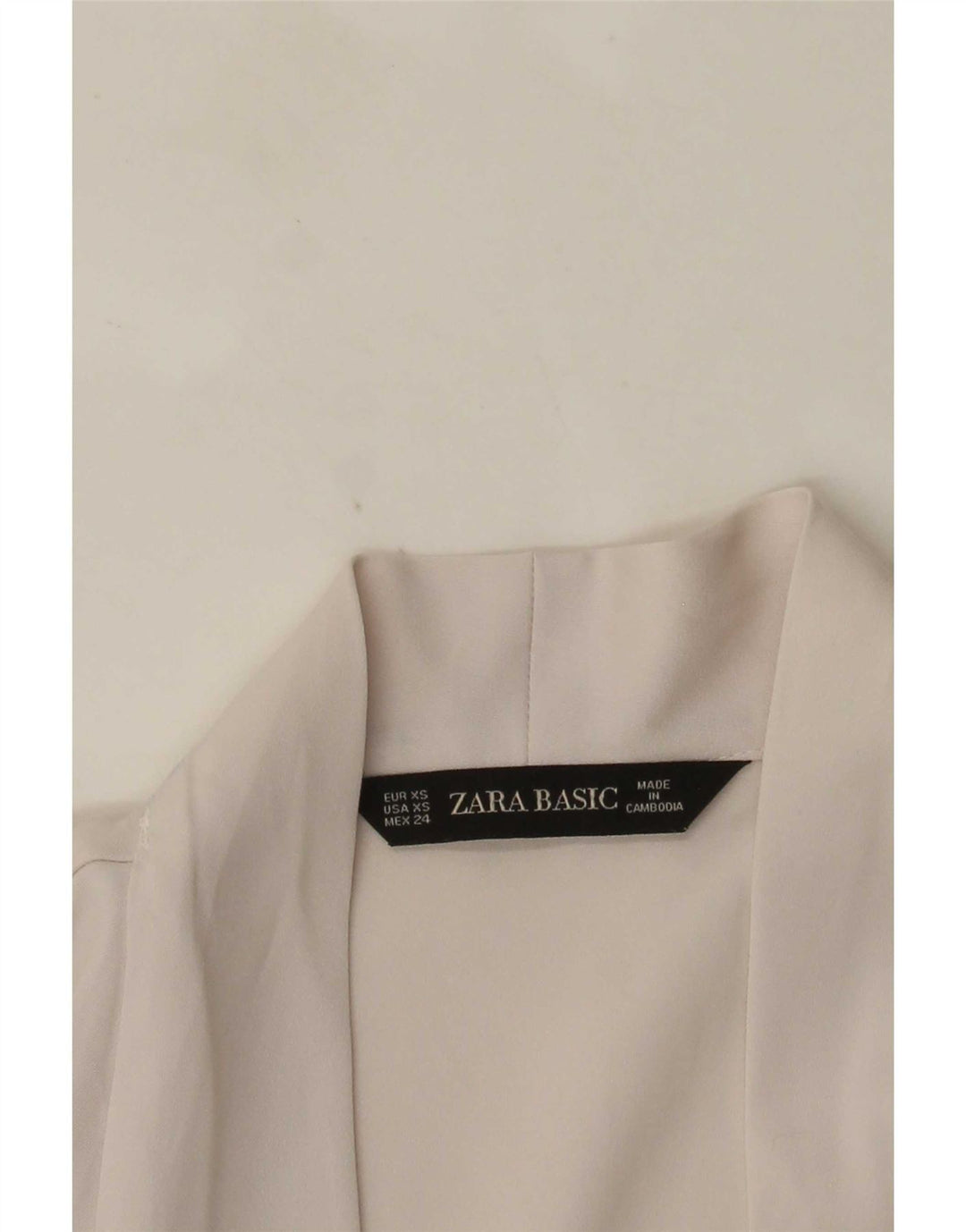 Zara Womens Long Sleeve Oversized Blouse Top UK 6 XS White