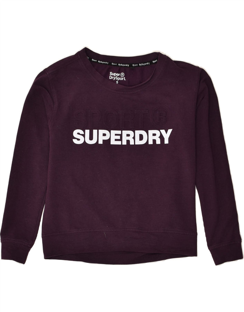 SUPERDRY Mens Graphic Sweatshirt Jumper Small Maroon Cotton | Vintage Superdry | Thrift | Second-Hand Superdry | Used Clothing | Messina Hembry 