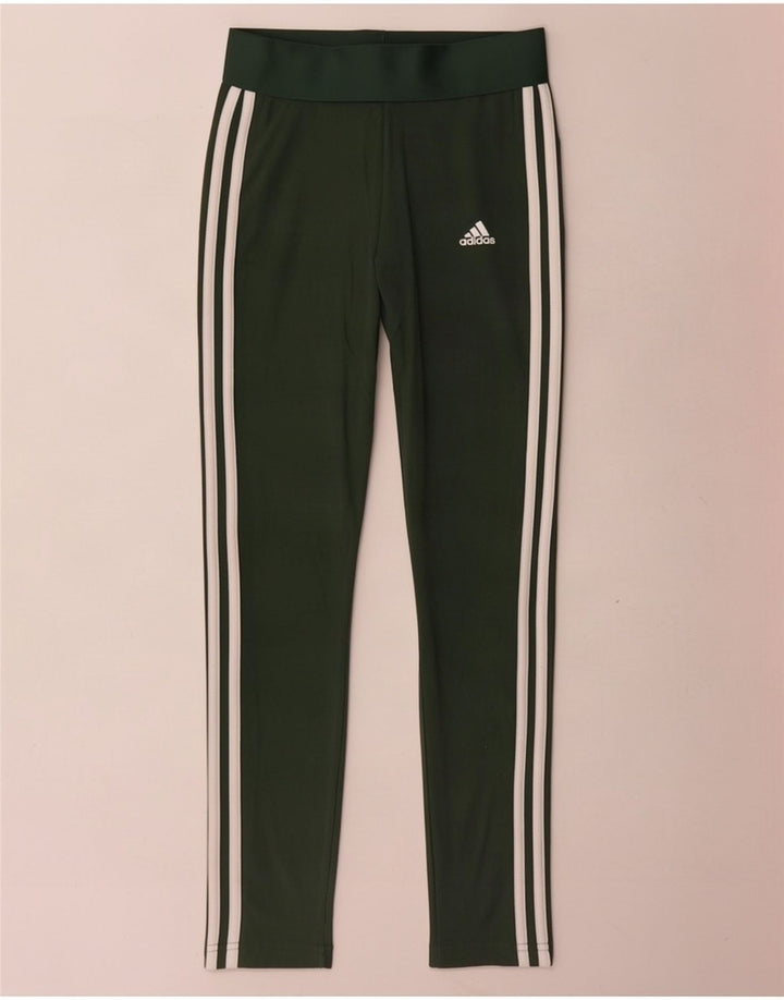 Adidas Womens Leggings UK 4/6 XS Green